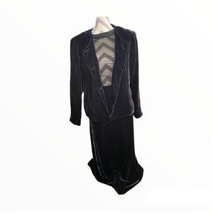 Velvet Skirt Suit 